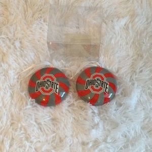 Set of 2 Ohio State Peppermint Ornaments
